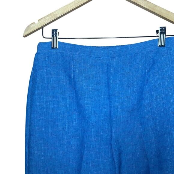 VTG Sag Harbor Blue 3/4 Sleeve Blazer Size 12P Pants Size 8P Suit Separates Form - Picture 8 of 14